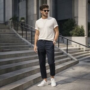 Miller Brothers Loro Piana Super 130s Wool Dress Pants 40 Modern Fit KD1‎